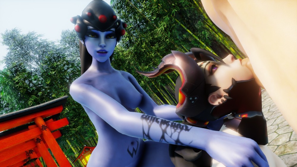 Overwatch Mercy & Widowmaker Deepthroat Parody