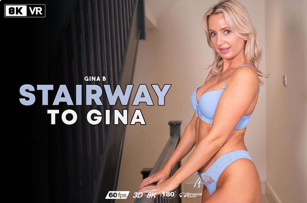 Gina B Stairway Seduction in Stunning 8K VR