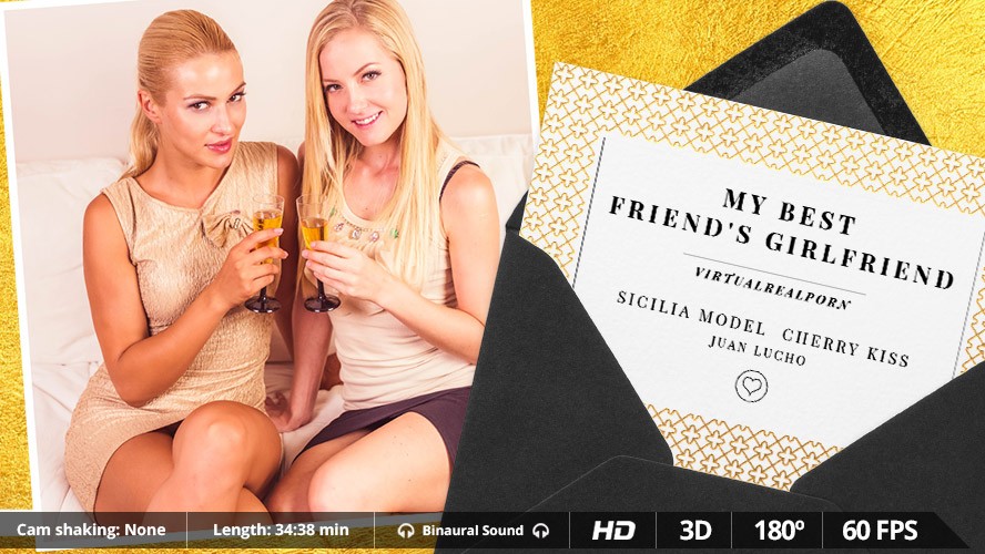 Cherry Kiss in Hot Lesbian Threesome VR