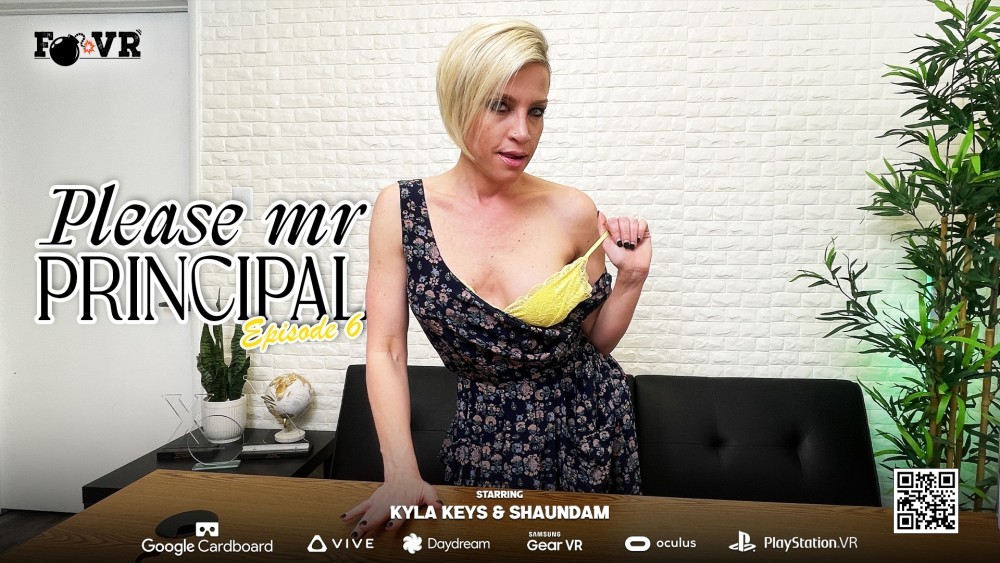Kyla Keys in Steamy Principal Office VR Scene