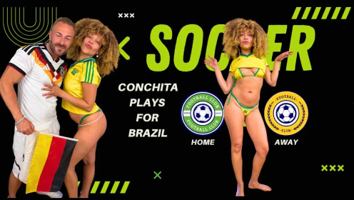 Hot Football Playoff Between Brazil and Germany