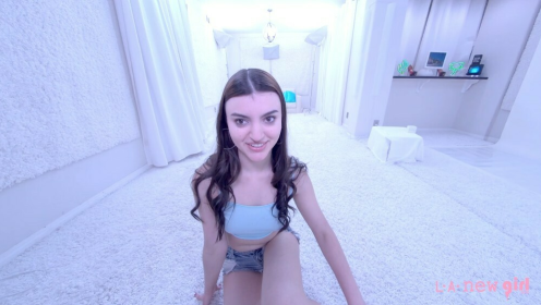 Julia James Cute Teen Solo in Pink Socks