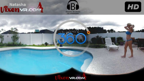Natasha's Steamy Pool Seduction in 4K VR