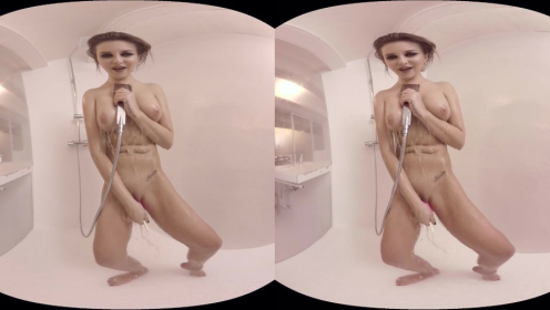 Anna Polina's Wet Shower Play with Big Tits