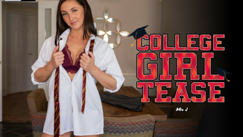 Mia J College Girl Tease in Stunning 4K