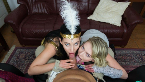 Vintage VR Threesome with Claudia Mac & Lucia