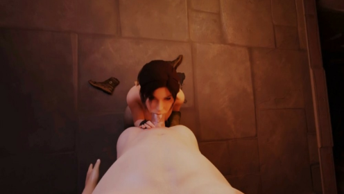 Lara Croft Blowjob Parody in Stunning 4K