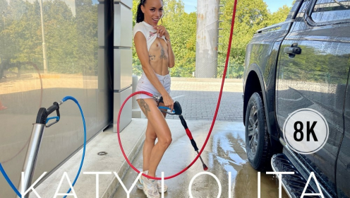 Violeta Grey's Steamy Car Wash Seduction