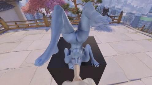 Liara Upside Down Blowjob 3D VR Thrill