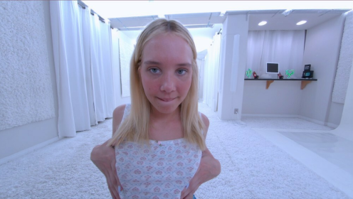 Sophia Sterling Hot Blonde Teen Striptease in 6K