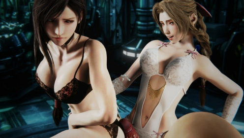 Tifa & Aerith in Epic VR Double Pussyjob Fantasy
