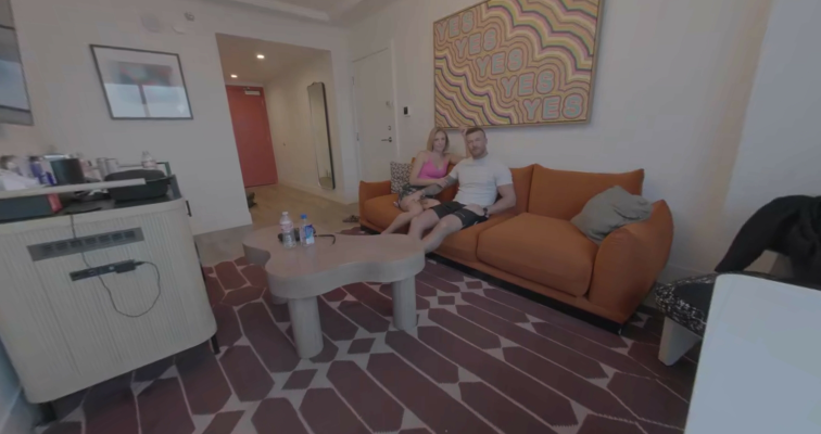 Stepdaughter Caught: Hot Threesome with Boyfriend - Image 1