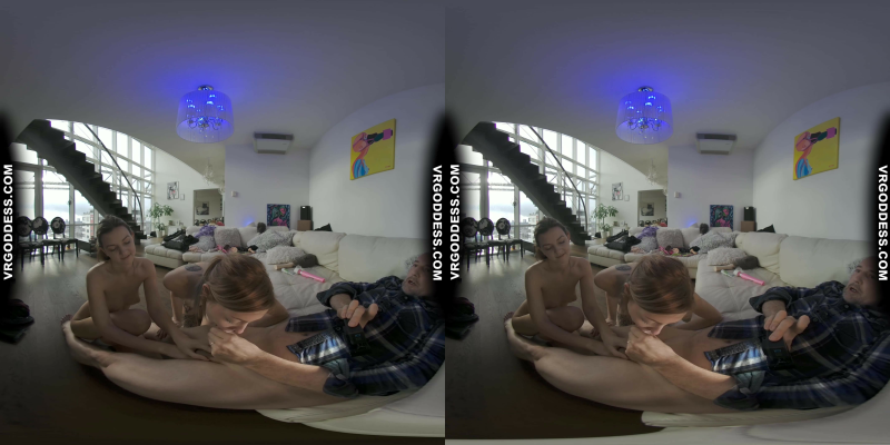 Rebeka Ruby & Bleika in Hot Double Blowjob VR - Image 8