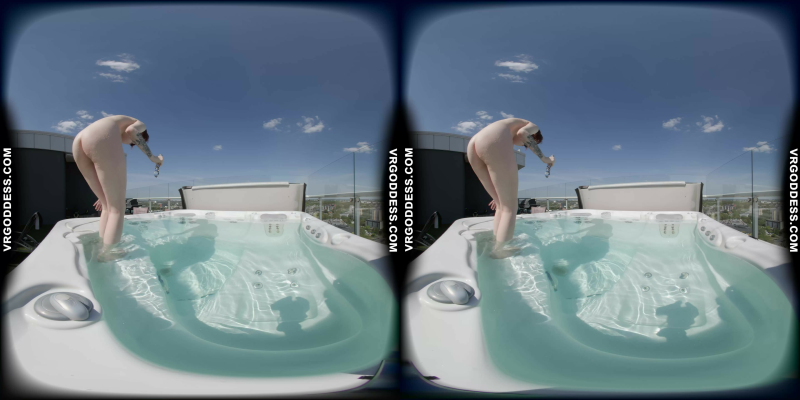 Lily Mays Steamy Rooftop Jacuzzi Solo Play - Image 1