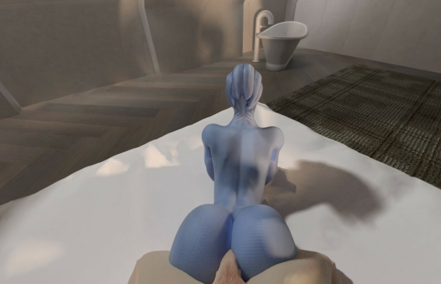 Liara Prone Bone 3D VR 180 SBS XXX Parody - Image 1
