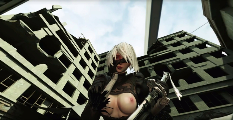 NieR Automata XXX Parody: 2B's Wild City Escape - Image 4