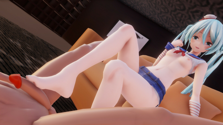 Hatsune Miku Sailor Footjob XXX Parody - Image 5